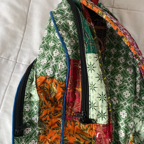 🧚🏼‍♂️SOLD🧚🏼‍♂️Patchwork Backpack - Picture 3 of 8